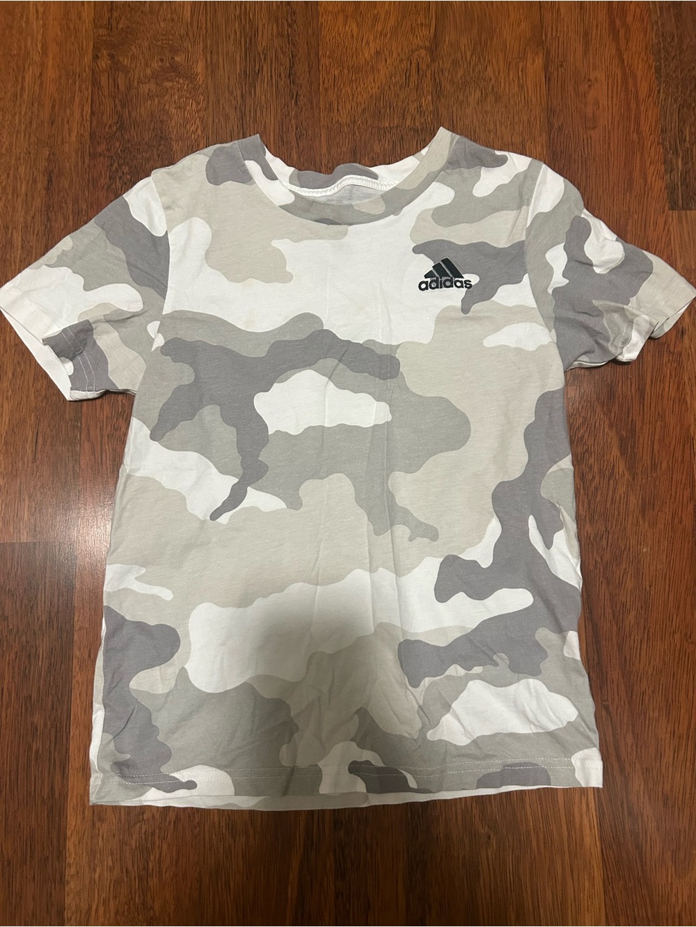 adidas Grey & White Camo Short-Sleeve Tee